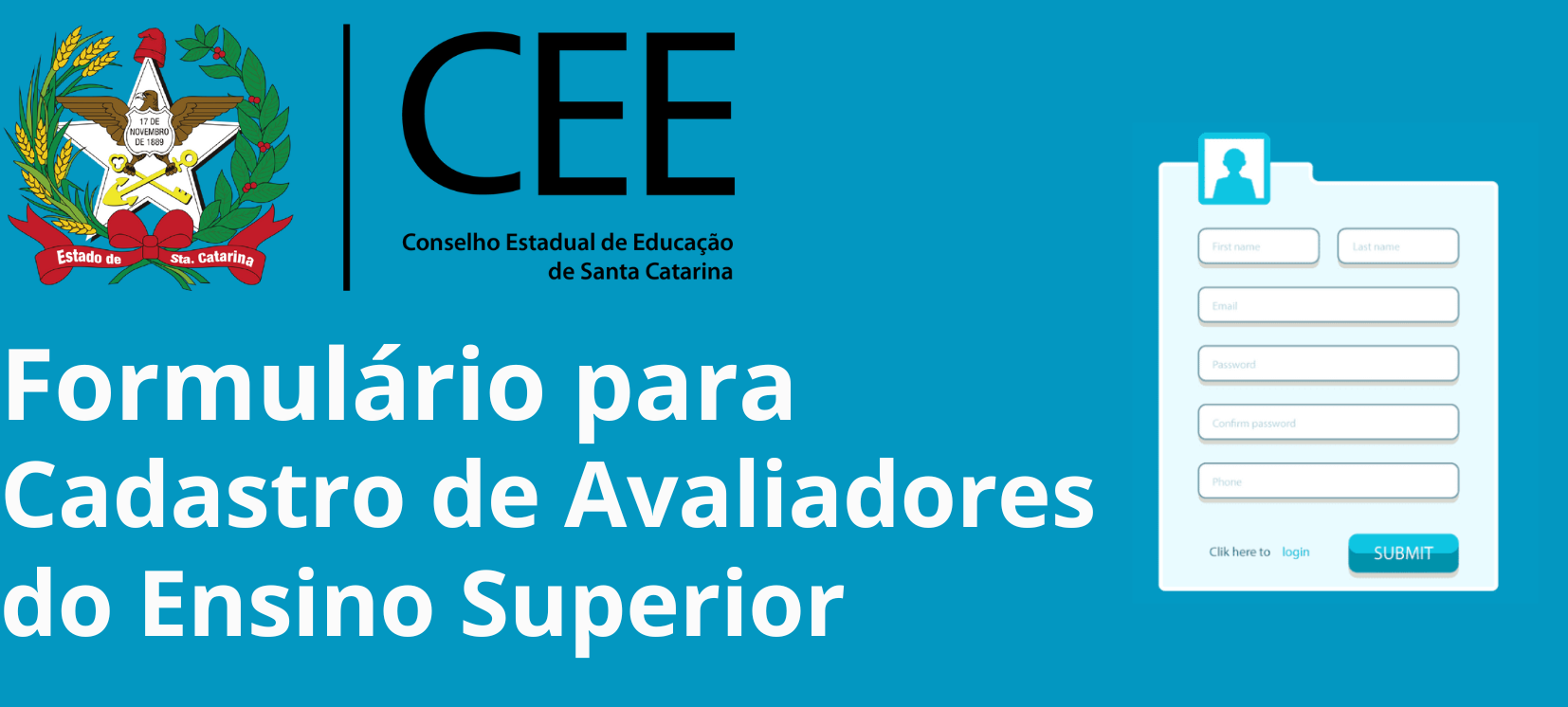 Formulário para Cadastro de Avaliadores do  Ensino Superior